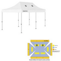 10' x 20' White Rigid Pop-Up Tent Kit, Full-Color, Dynamic Adhesion (3 Locations)